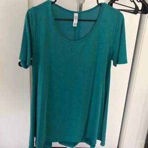 Lularoe solid teal perfect tee! Size small!
